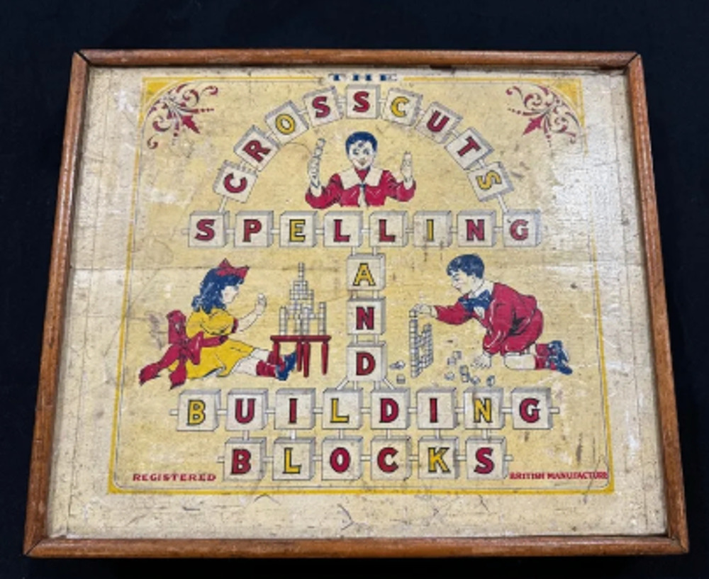 VTG Spelling Building Blocks, RARE FIND!